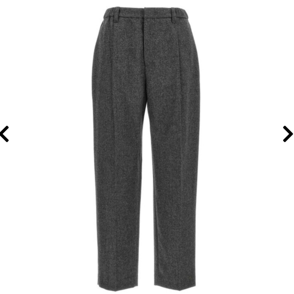 BNWT ! Brunello Cucinelli Wool & Cashmere Loose Fit Gray Pants Size 40 or US 4